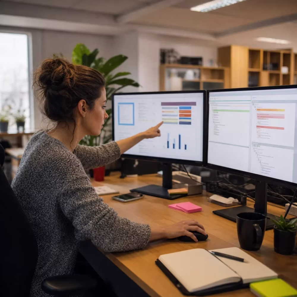 Specialist editing a web page